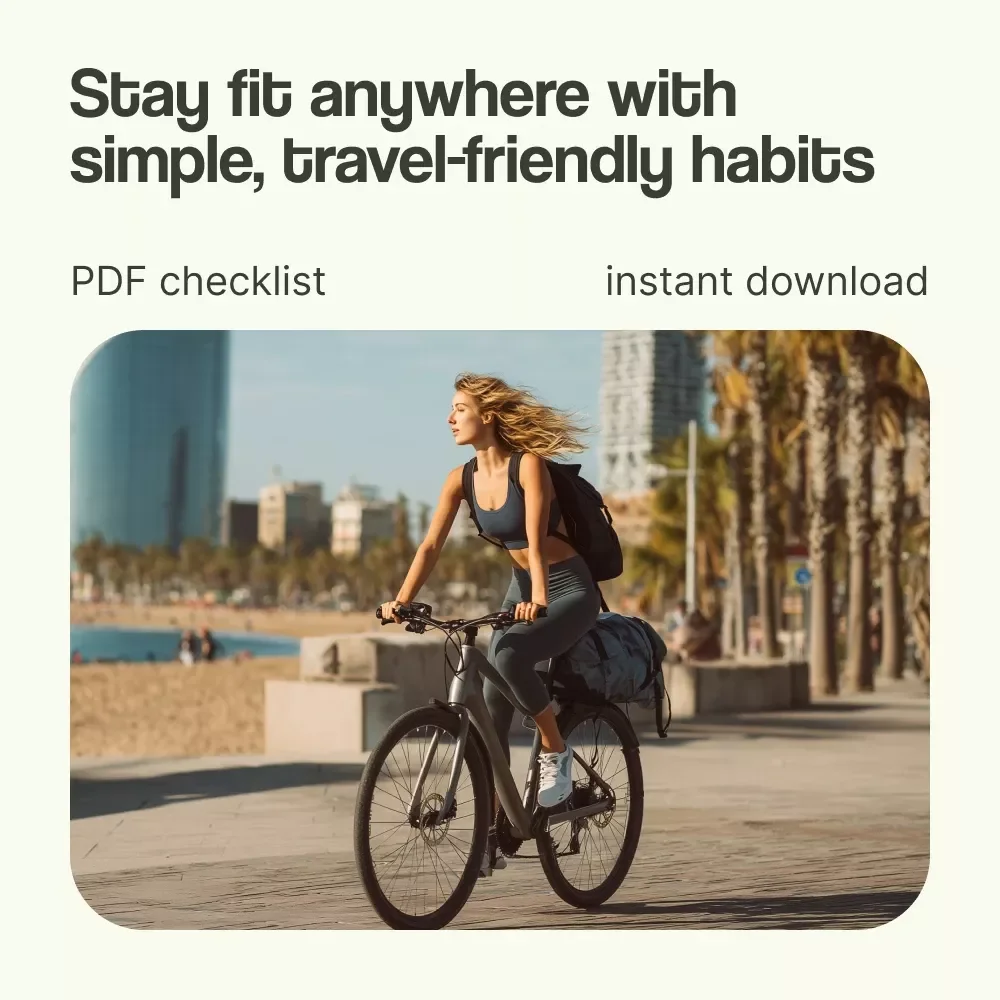 Checklist: How to Stay Fit While Traveling | Travel Fitness Guide, Healthy Travel Habits Planner, Workout on the Go Printable