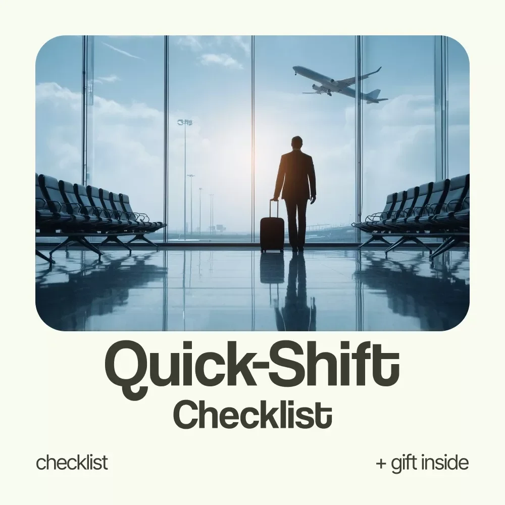 Quick-Shift Checklist: How to Adjust to Time Zones Fast – Travel Jet Lag Recovery Guide, Sleep Reset Planner, Instant Download Checklist for Frequent Flyers & Travelers