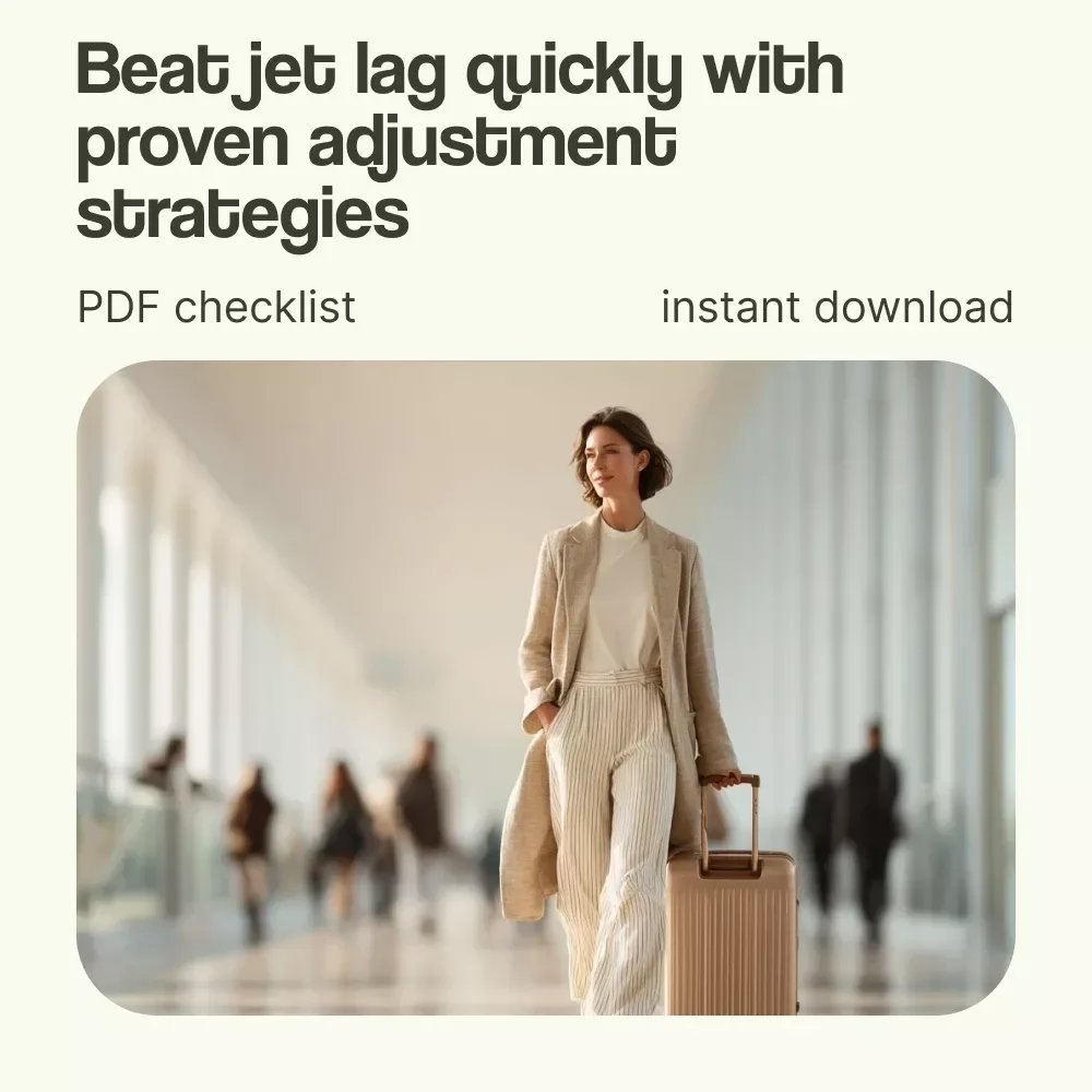 Quick-Shift Checklist: How to Adjust to Time Zones Fast – Travel Jet Lag Recovery Guide, Sleep Reset Planner, Instant Download Checklist for Frequent Flyers & Travelers