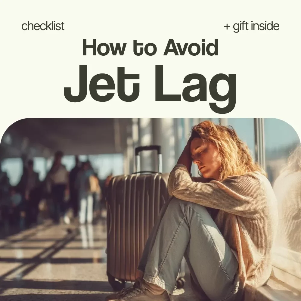 Checklist: How to Avoid Jet Lag – Travel Wellness Guide, Sleep Adjustment Tips, Hydration & Flight Routine Planner, Digital Download