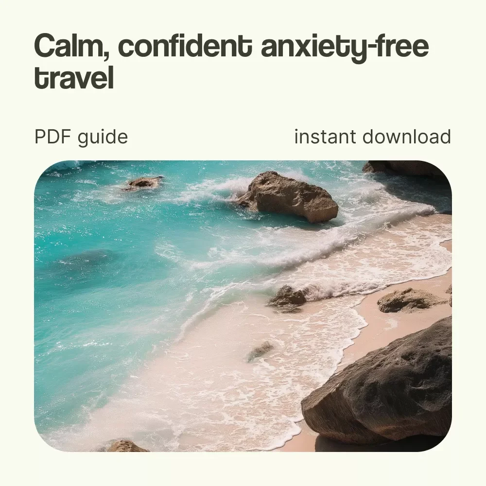 Calm Compass: A Friendly Guide to Traveling with Anxiety | How to Travel When You Have Anxiety eBook, Stress-Free Travel Guide, Anxiety-Friendly Trip Planner
