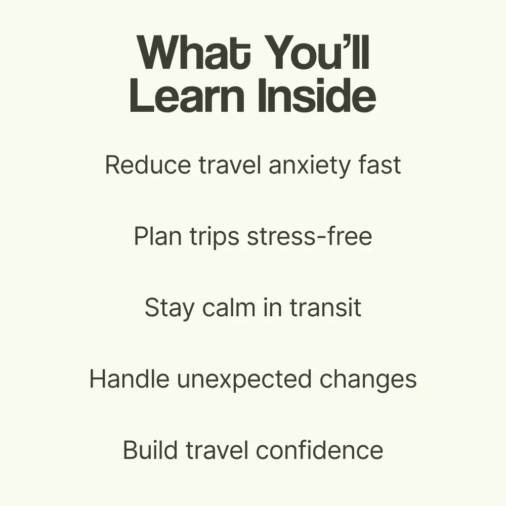Calm Compass: A Friendly Guide to Traveling with Anxiety | How to Travel When You Have Anxiety eBook, Stress-Free Travel Guide, Anxiety-Friendly Trip Planner