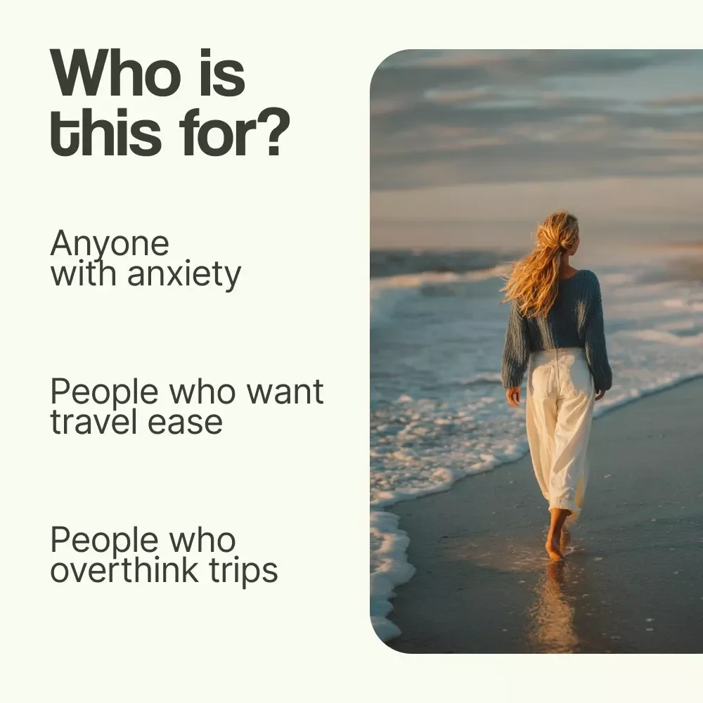 Calm Compass: A Friendly Guide to Traveling with Anxiety | How to Travel When You Have Anxiety eBook, Stress-Free Travel Guide, Anxiety-Friendly Trip Planner