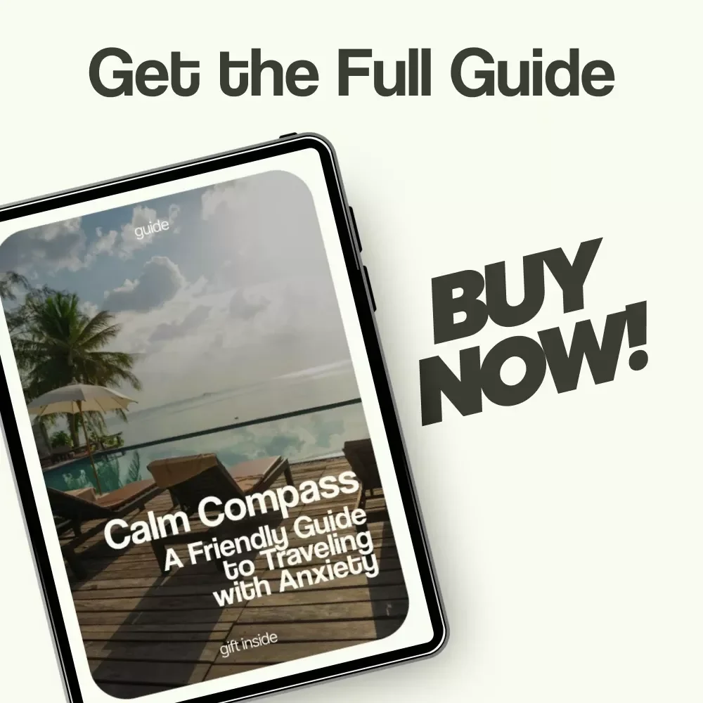 Calm Compass: A Friendly Guide to Traveling with Anxiety | How to Travel When You Have Anxiety eBook, Stress-Free Travel Guide, Anxiety-Friendly Trip Planner