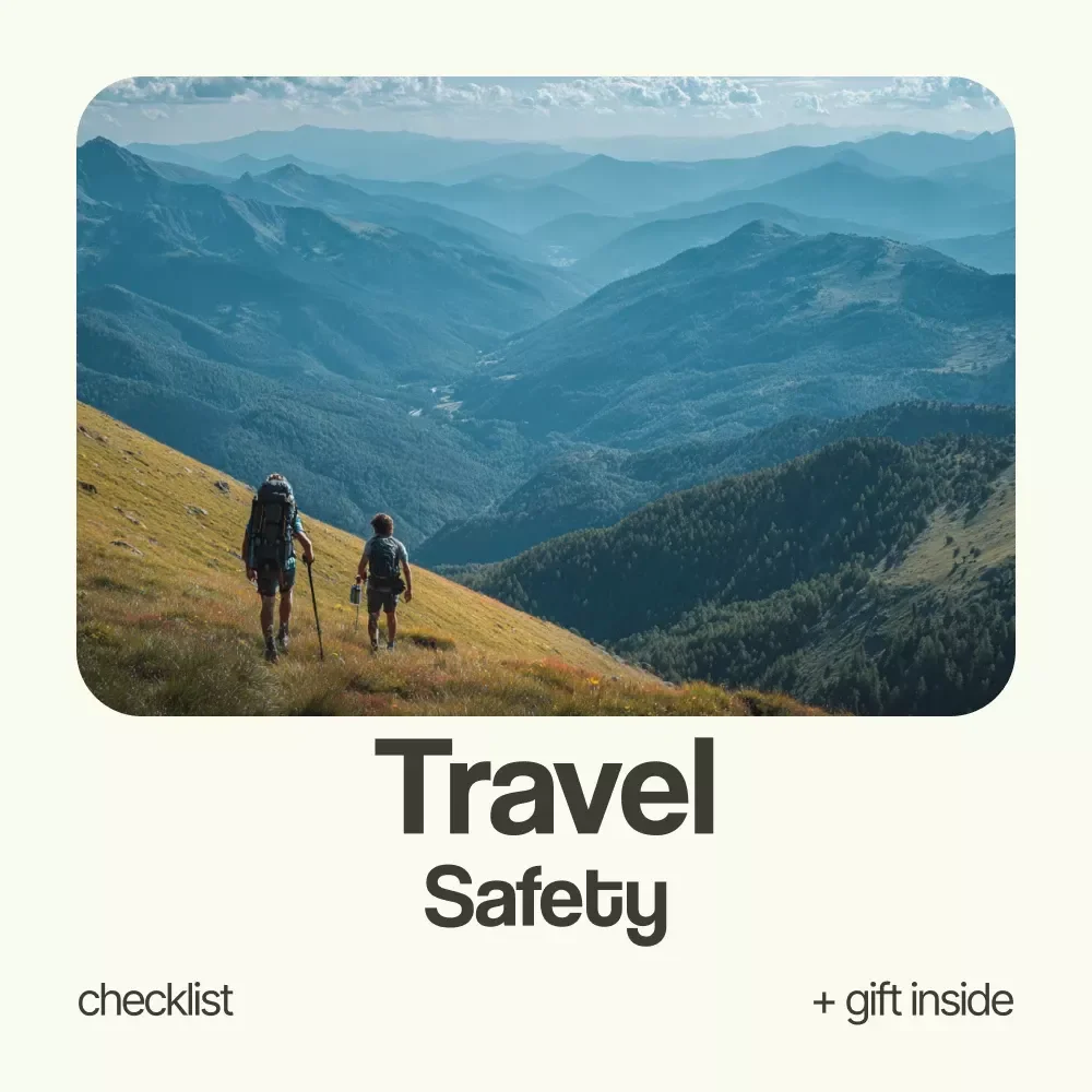 Travel Safety Checklist – Ultimate Printable Guide with Essential Travel Safety Tips for Smart & Secure Trips, Digital Download