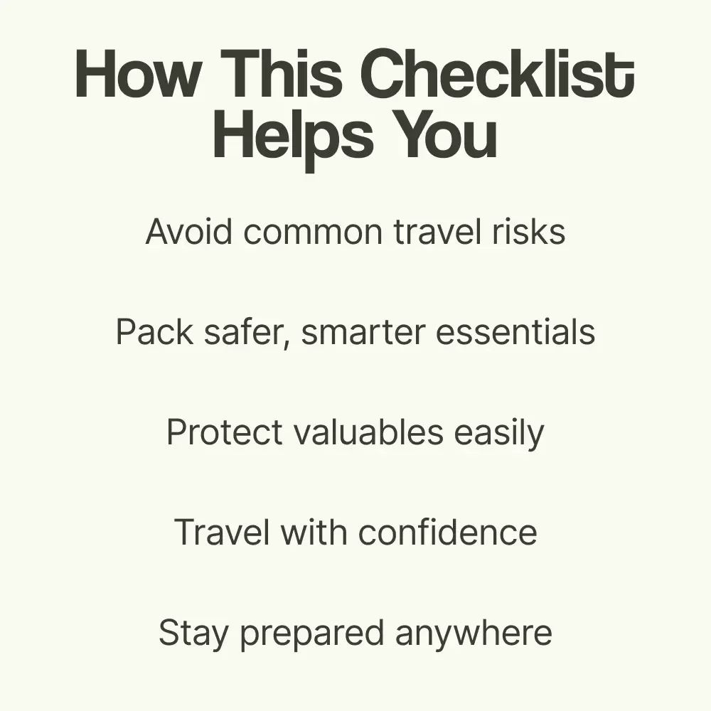Travel Safety Checklist – Ultimate Printable Guide with Essential Travel Safety Tips for Smart & Secure Trips, Digital Download