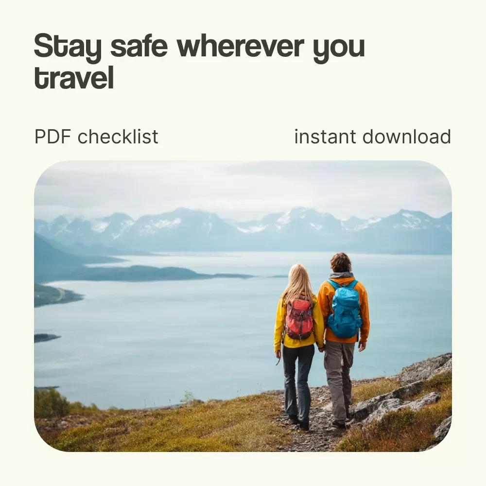 Travel Safety Checklist – Ultimate Printable Guide with Essential Travel Safety Tips for Smart & Secure Trips, Digital Download