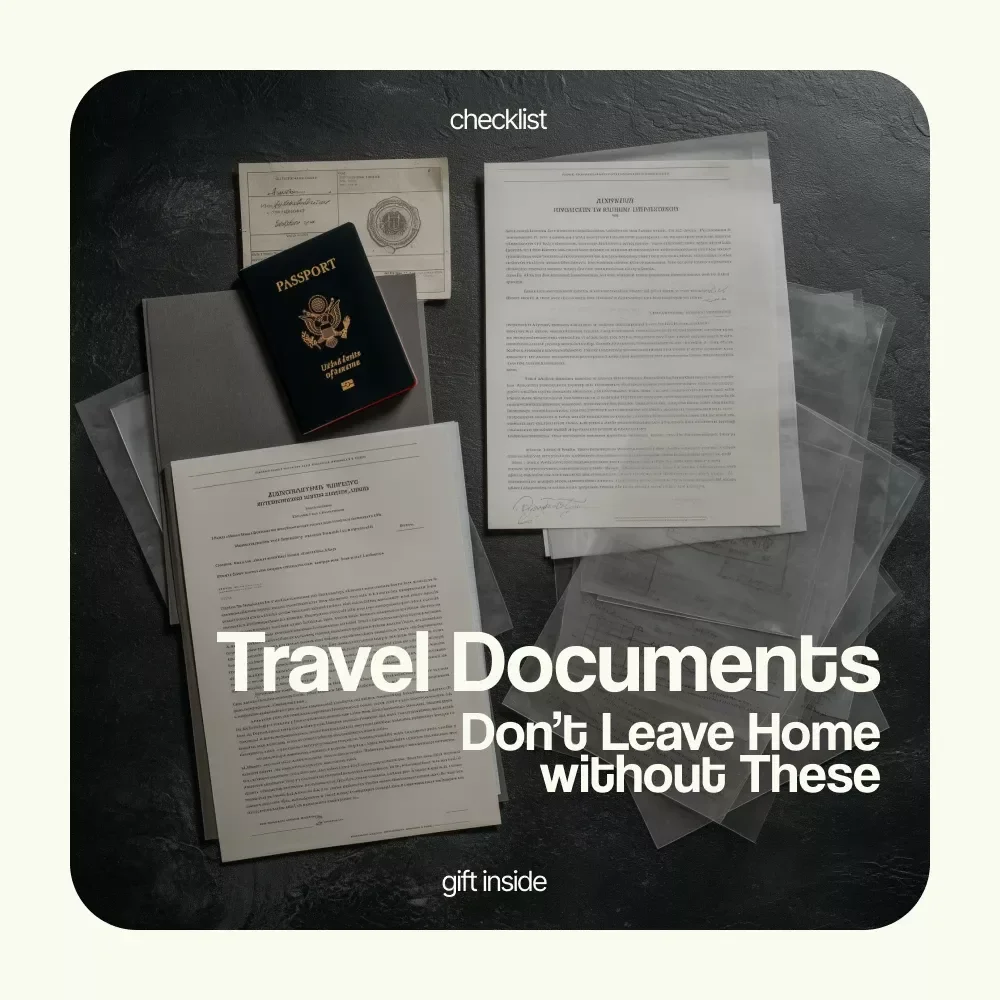 Travel Documents Checklist: Don’t Leave Home Without These – Ultimate Travel Documents Checklist for Stress-Free Trips, Printable Travel Planner & Digital Download