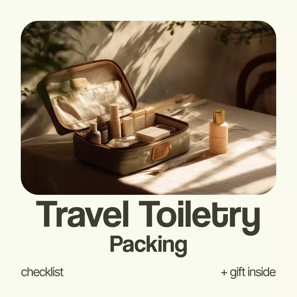 Travel Toiletry Packing Checklist (Stress-Free & Spill-Proof!) – How to Pack Toiletries for Travel Like a Pro, Printable Digital Download Organizer