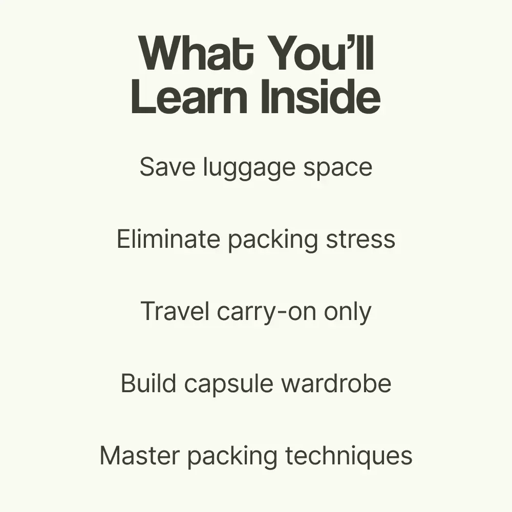 Carry-On Conqueror: The Smart Traveler’s Guide to Packing Light – How to Pack Carry On Only Travel Guide, Minimalist Packing eBook, Smart Travel Checklist
