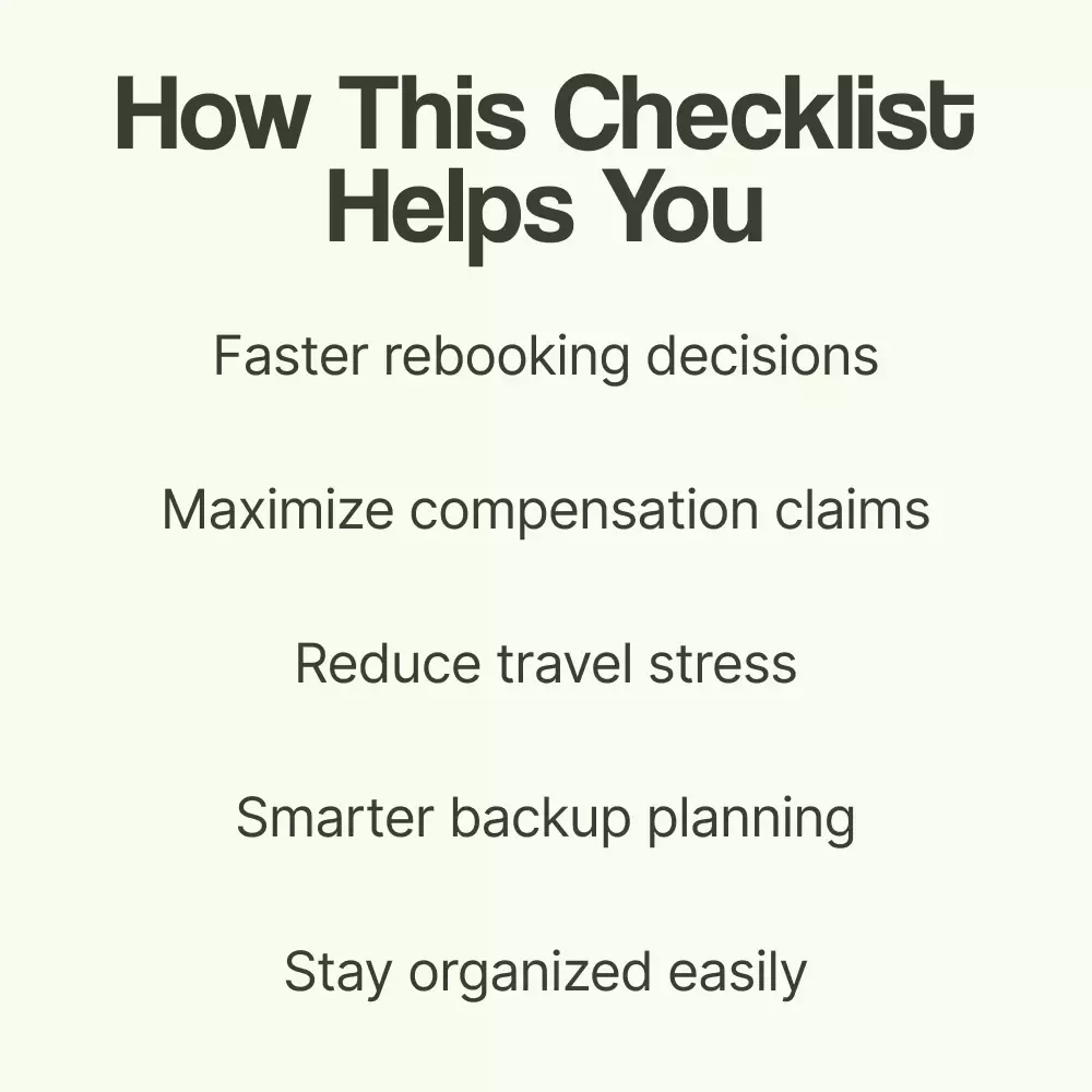 Flight Cancelled? Your Step-by-Step Survival Checklist – What to Do When Flight Is Cancelled Travel Guide, Instant Download Airport Crisis Planner