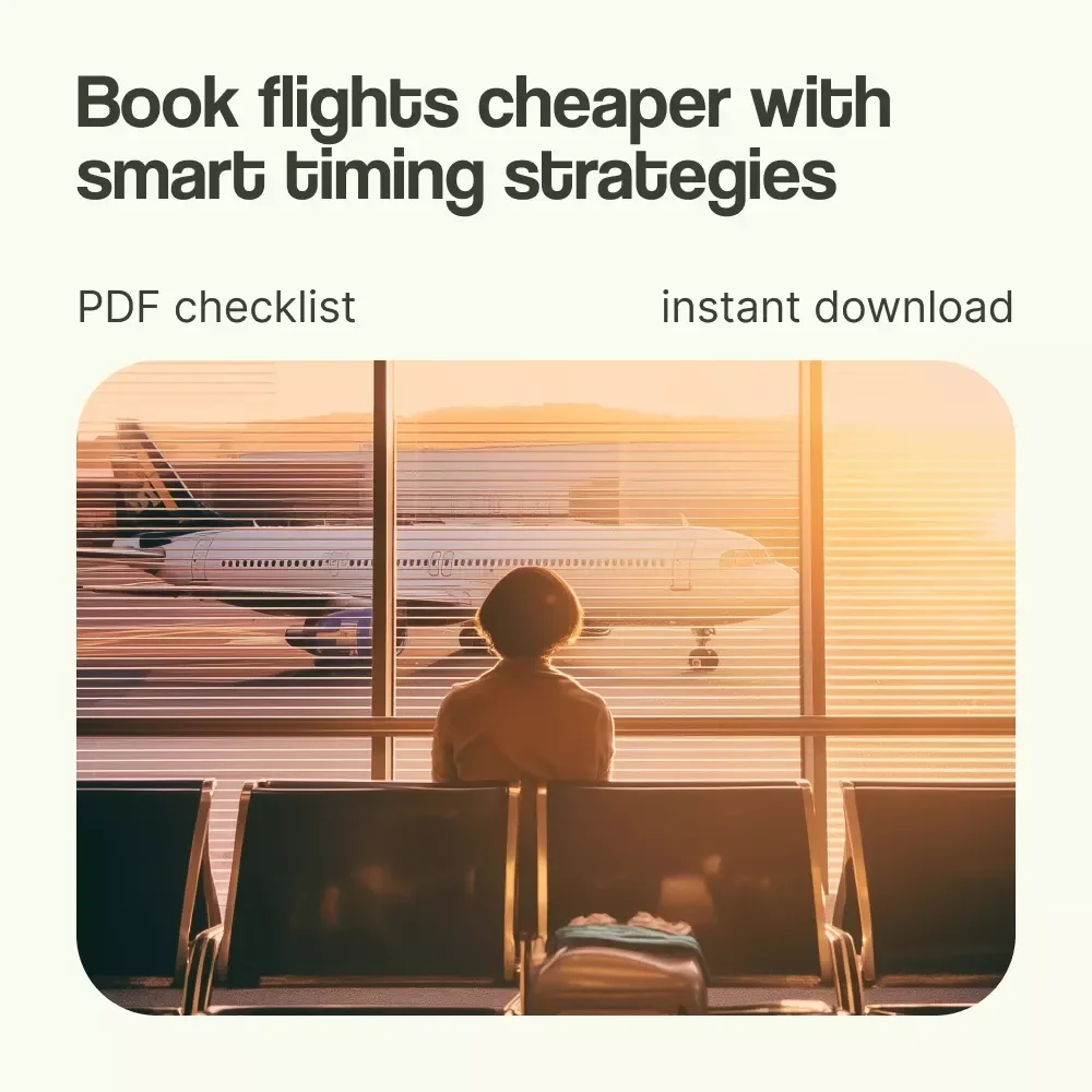Checklist: Best Time to Book Flights for Cheap | Travel Savings Guide, Budget Travel Planner, Cheap Flight Booking Tips, Instant Digital Download