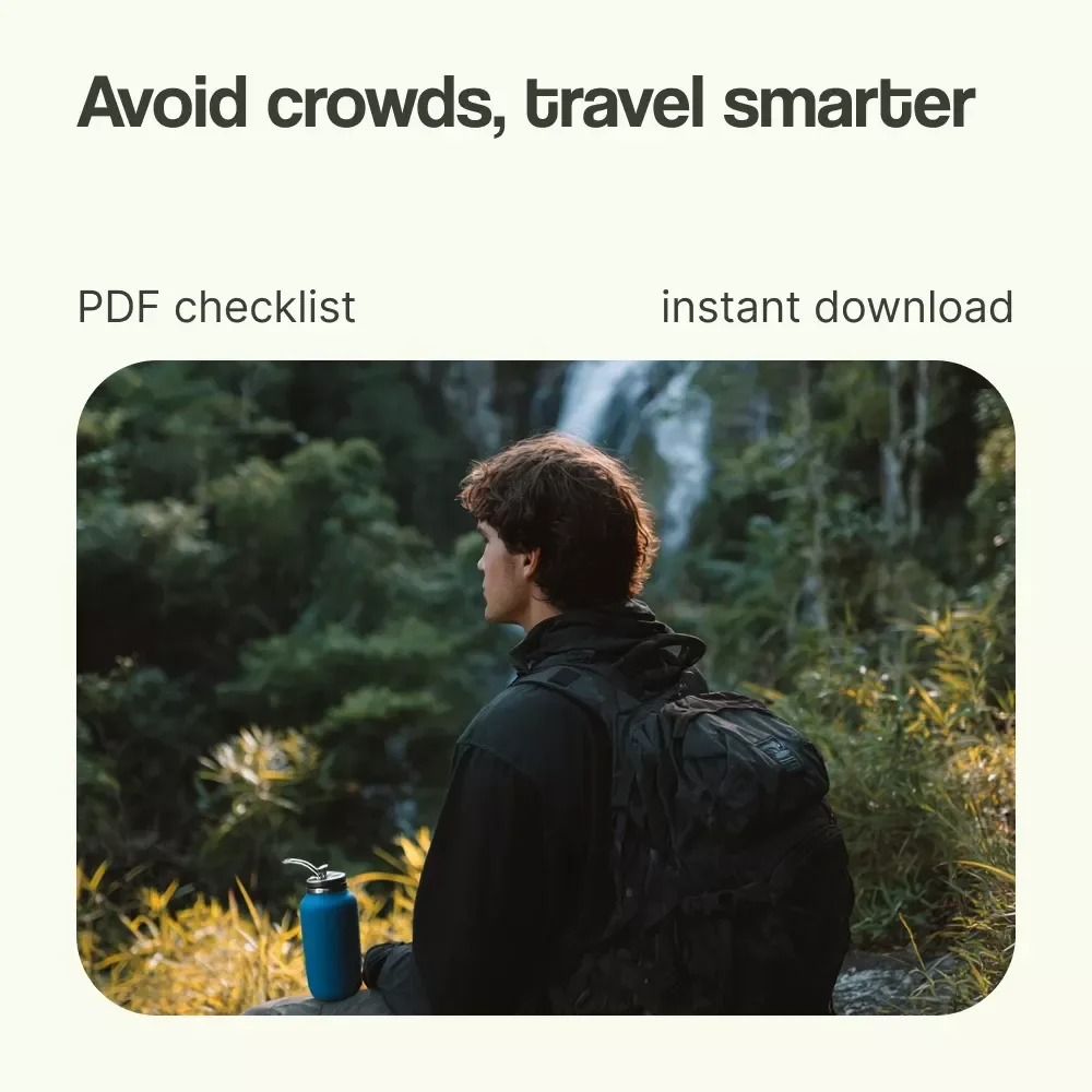 The “Crowd-Free Adventure” Checklist: Travel Without the Herd – How to Avoid Crowds When Traveling Digital Download, Smart Travel Planner, Off-Peak Travel Guide