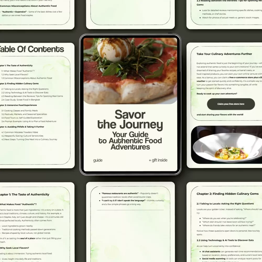 Savor the Journey: Your Guide to Authentic Food Adventures – How to Find Authentic Food Experiences While Traveling | Digital Food Travel Guide