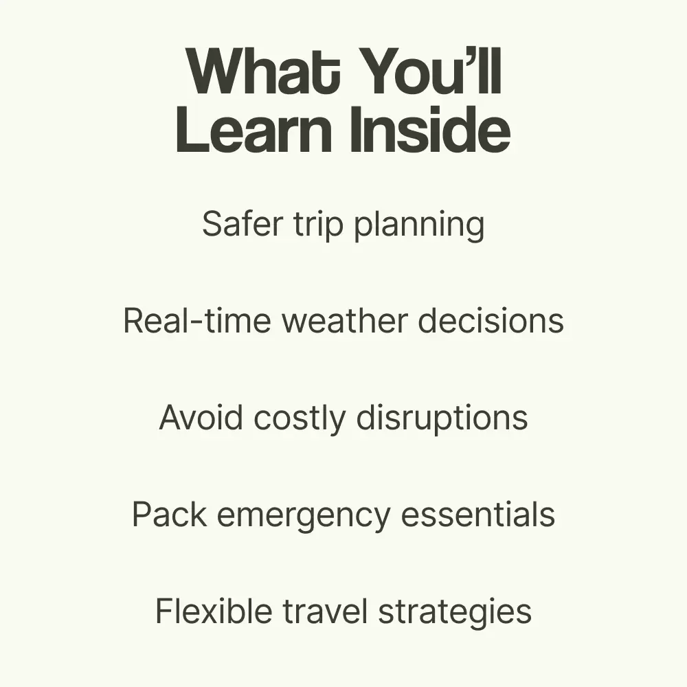Storm-Savvy Travel: Smart Tips for Traveling During Hurricane Season | How to Travel During Hurricane Season Guide, Safe Travel Planning eBook, Hurricane Preparedness Checklist