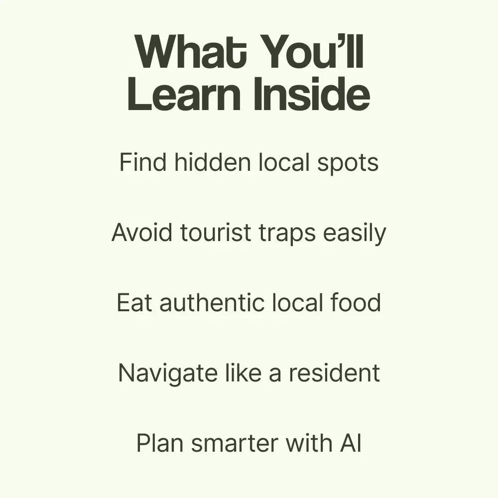 Wander Like a Local: Your Insider’s Guide to Traveling Off the Tourist Map | How to Travel Like a Local eBook, Authentic Travel Guide, Hidden Gems & Local Experiences