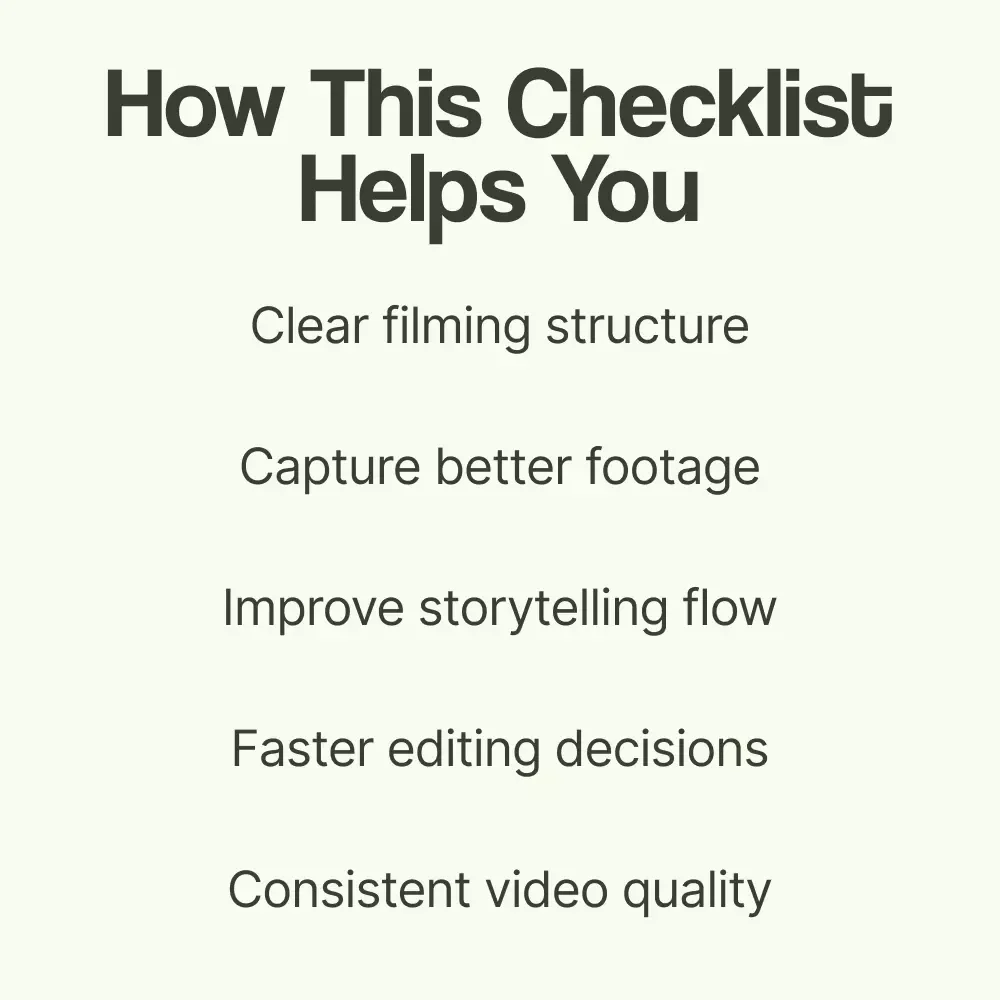 The Ultimate Travel Video Checklist | How to Film Travel Videos Guide, Cinematic Travel Vlog Planner, Content Creator Shot List & Editing Workflow