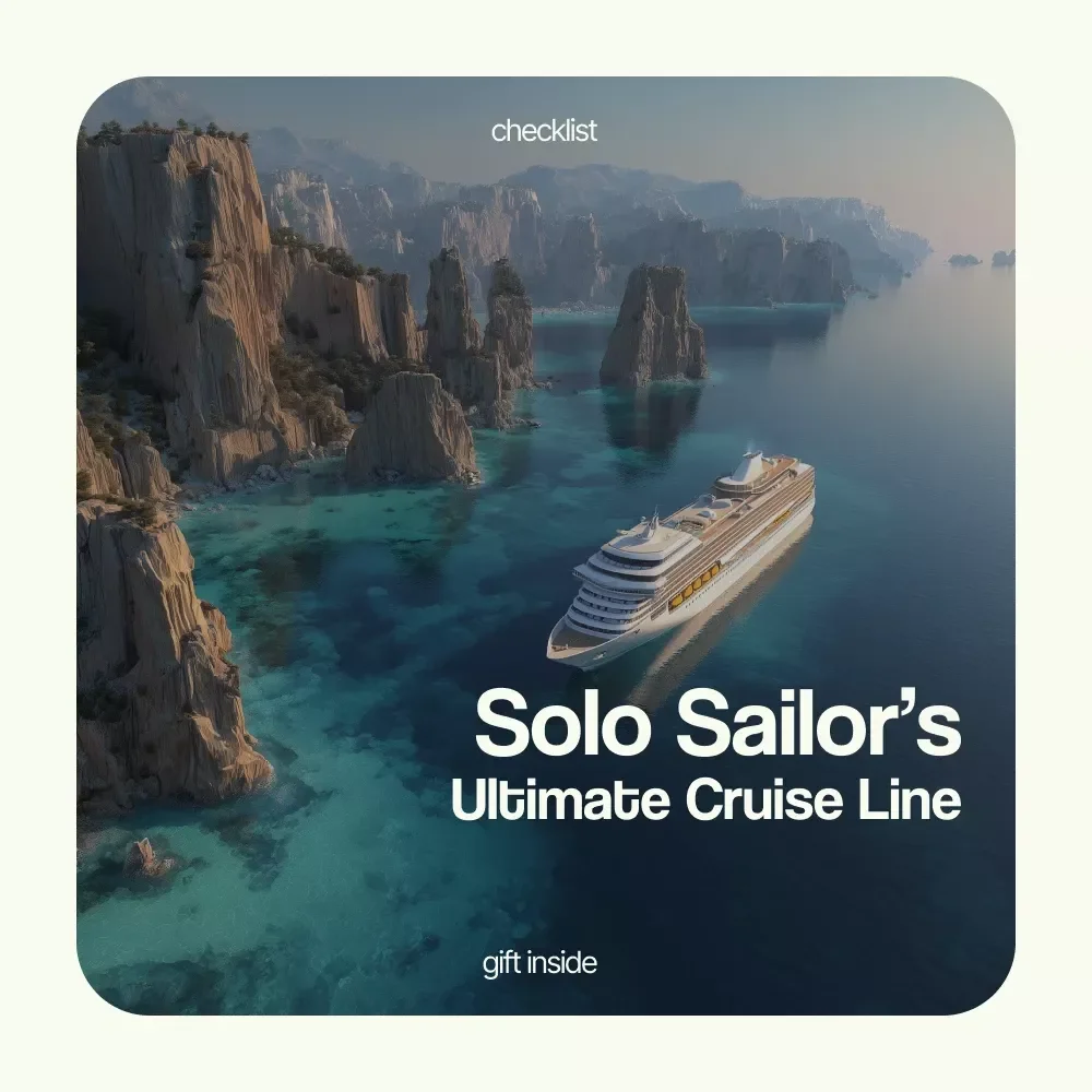 Solo Sailor’s Ultimate Cruise Line Checklist – Best Cruise Lines for Solo Travelers Digital Guide, Solo Travel Planner, Cruise Comparison Checklist