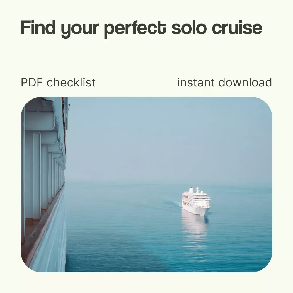 Solo Sailor’s Ultimate Cruise Line Checklist – Best Cruise Lines for Solo Travelers Digital Guide, Solo Travel Planner, Cruise Comparison Checklist