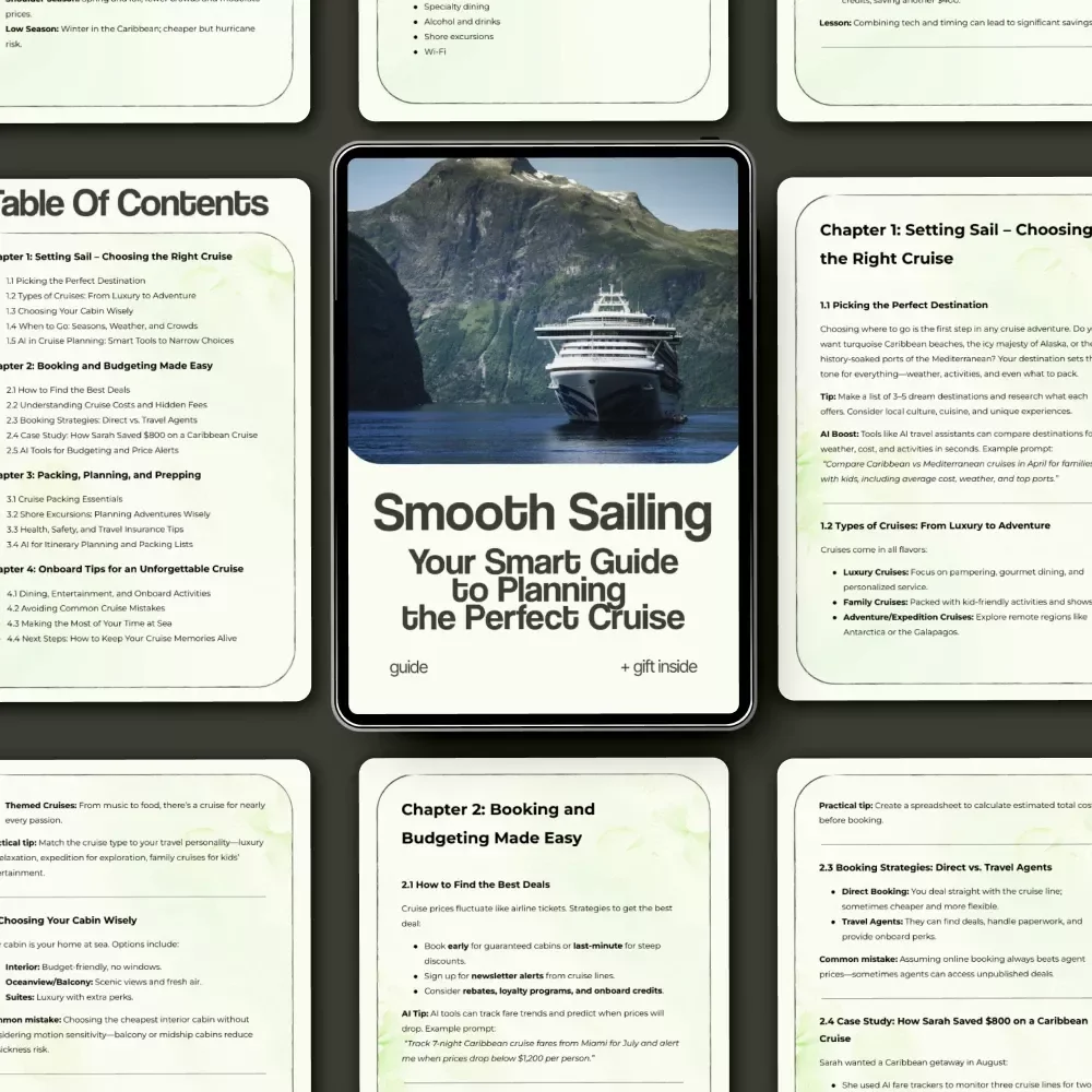 Smooth Sailing: Your Smart Guide to Planning the Perfect Cruise – Ultimate How to Plan a Cruise Vacation eBook, Cruise Planning Checklist & Budget Guide