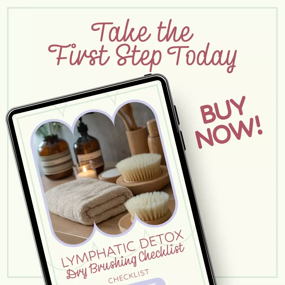 Lymphatic Detox: Dry Brushing Checklist – Easy Daily Routine Guide with Dry Brushing Technique for Lymphatic Drainage, Printable Self-Care Wellness Checklist