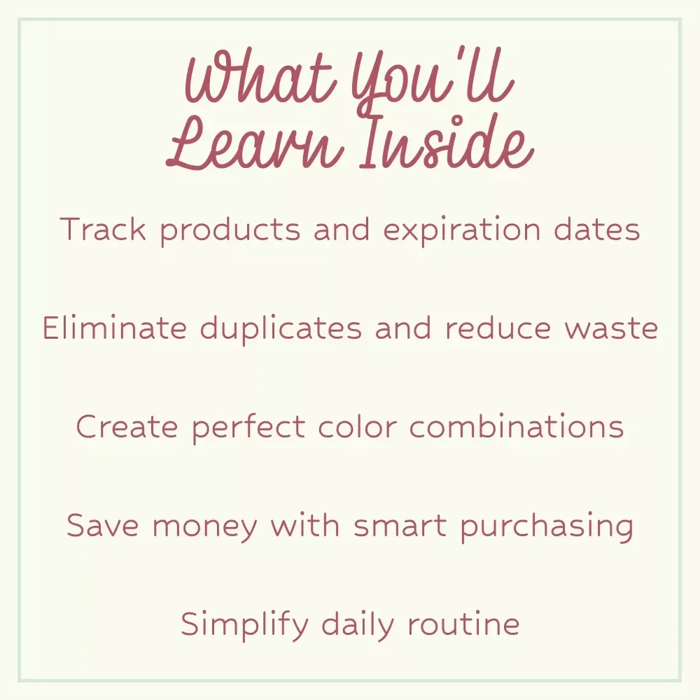 Beauty Inventory: AI-Powered Makeup Organization – Smart Checklist with AI Tools to Organize Your Makeup Collection, Digital Download for Beauty Lovers & Minimalists