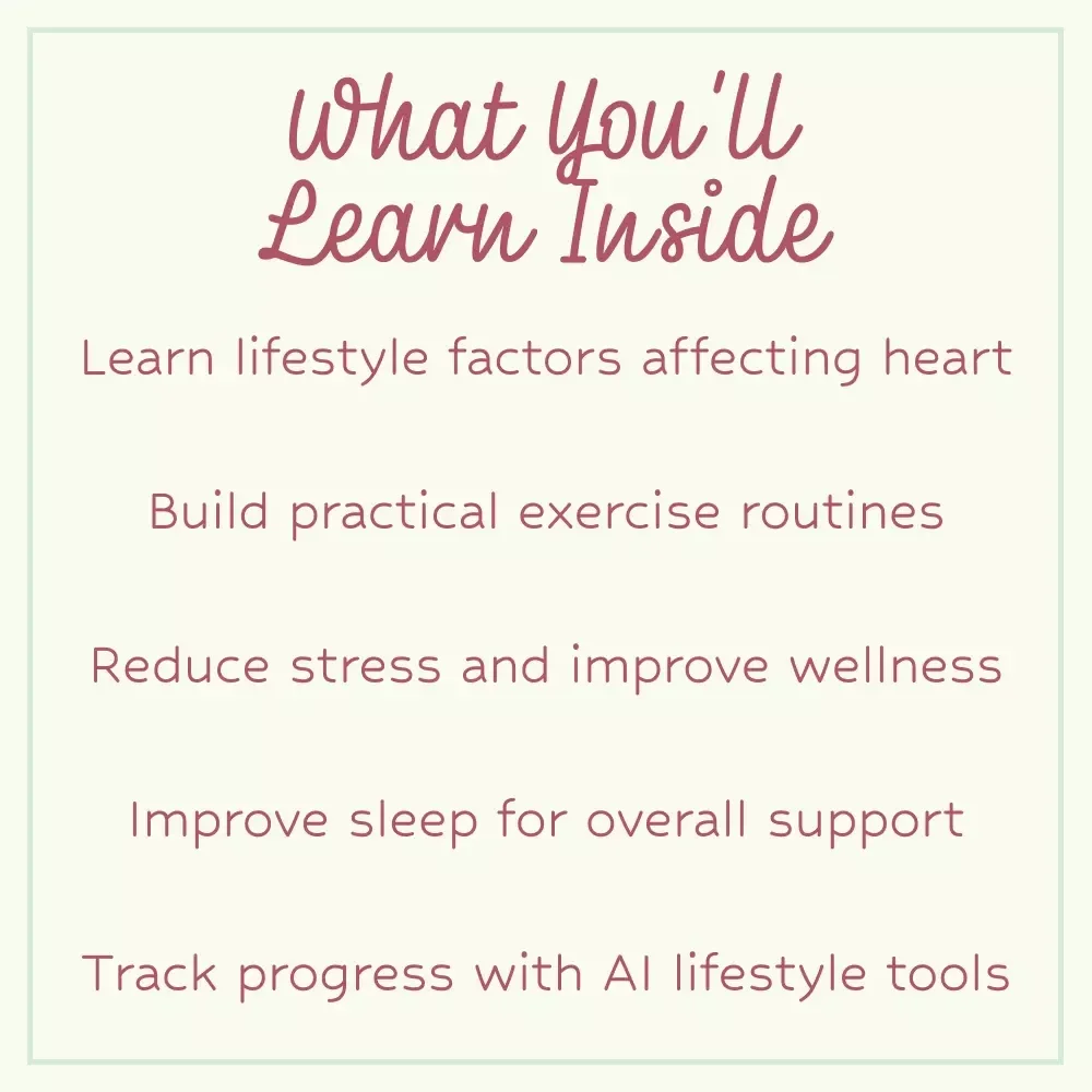 Heart Smarts: Strong Habits for Lifelong Health Guide – Learn What Lifestyle Factors Affect Heart Health, Nutrition, Exercise, Sleep, Stress Management & AI Monitoring