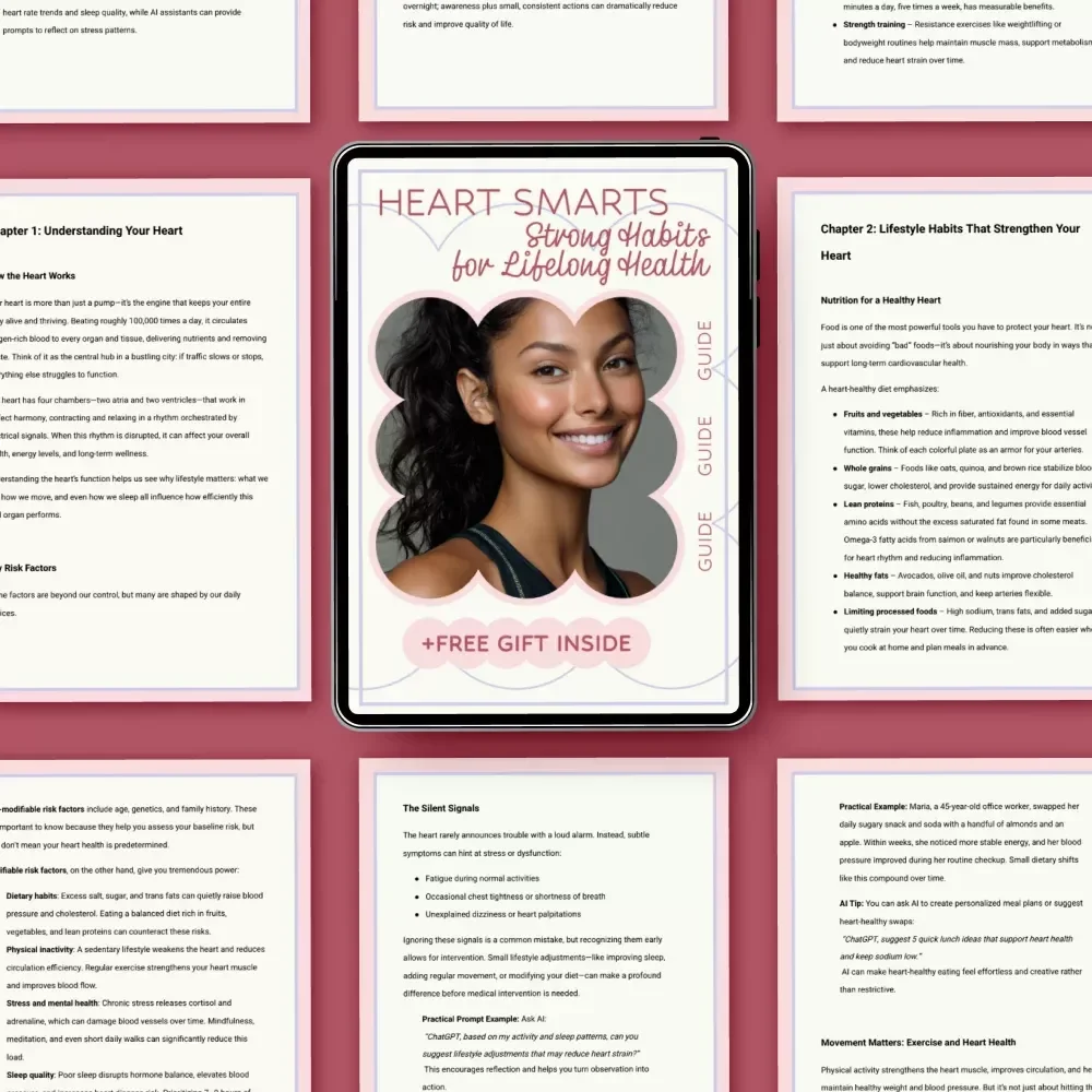 Heart Smarts: Strong Habits for Lifelong Health Guide – Learn What Lifestyle Factors Affect Heart Health, Nutrition, Exercise, Sleep, Stress Management & AI Monitoring