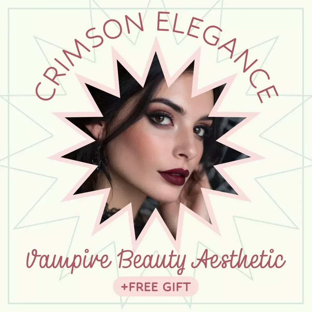 Crimson Elegance: Mastering the Vampire Beauty Aesthetic – Ultimate vampire beauty aesthetic Guide, Gothic Style eBook, Dark Glam Makeup & Fashion Digital Download