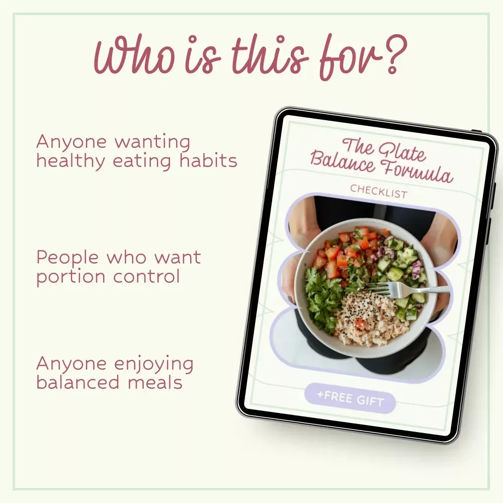 The Plate Balance Formula: Easy Checklist for How to Judge Healthy Portion Size