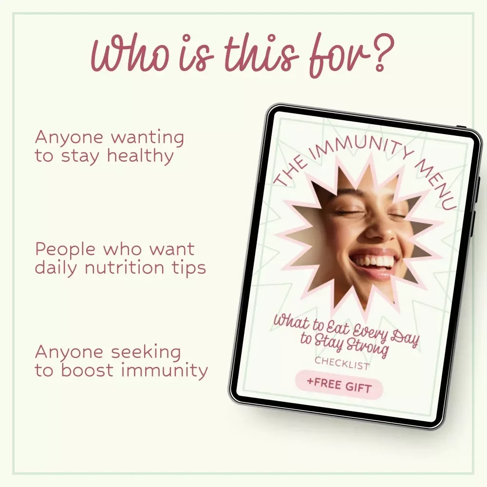 The Immunity Menu: What to Eat Every Day to Stay Strong – Daily Foods That Boost Immunity Checklist for Optimal Health