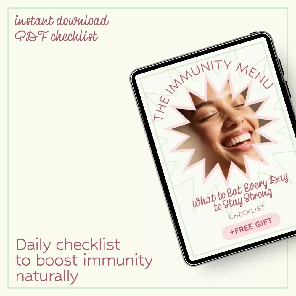 The Immunity Menu: What to Eat Every Day to Stay Strong – Daily Foods That Boost Immunity Checklist for Optimal Health