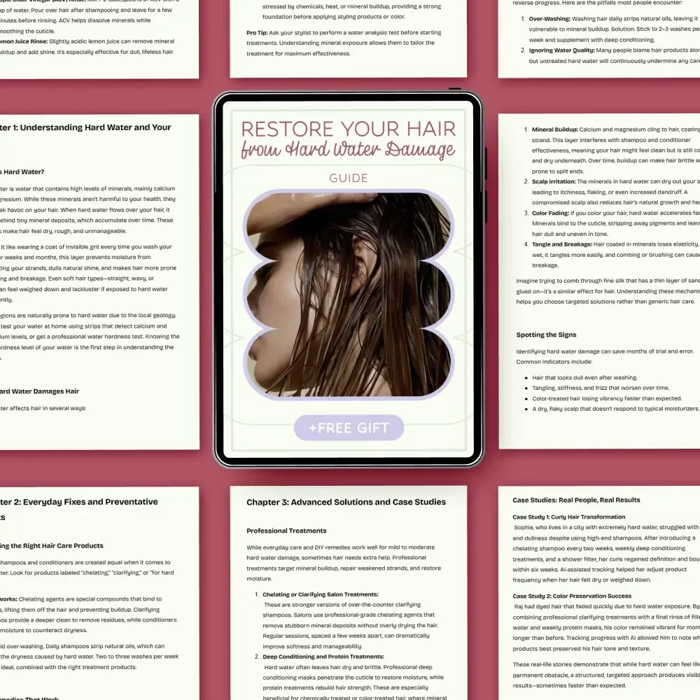 Restore Your Hair from Hard Water Damage – Complete Guide & Hard Water Hair Damage Fix eBook for Stronger, Healthier Hair Naturally