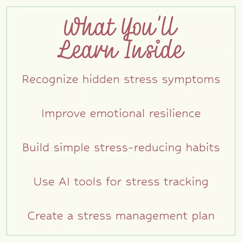 How Stress Shapes Your Body and Mind | A Complete Guide on how stress affects health, Stress Management eBook, Mental Wellness Checklist, Digital Download