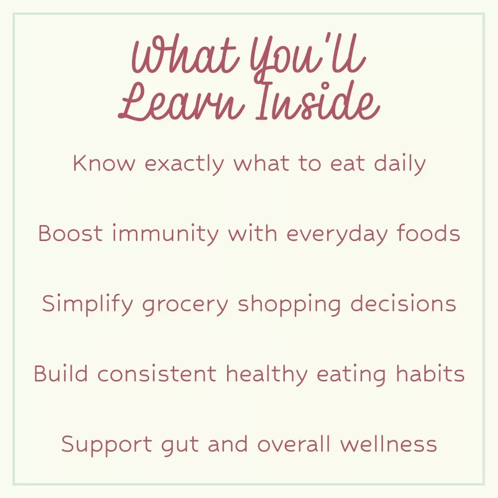 Your Infection-Fighting Grocery Guide – What Foods Help Fight Infection Checklist, Immune Boost Grocery List, Daily Defense Foods Printable, Healthy Eating Planner