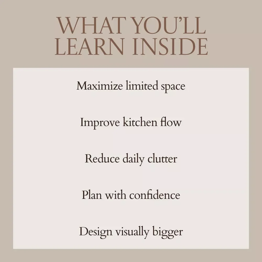 Small Kitchen Layout eBook | Kitchen Layout for Small Spaces Guide, Smart Storage Ideas, Compact Kitchen Design Planner, Space-Saving Layout Blueprint
