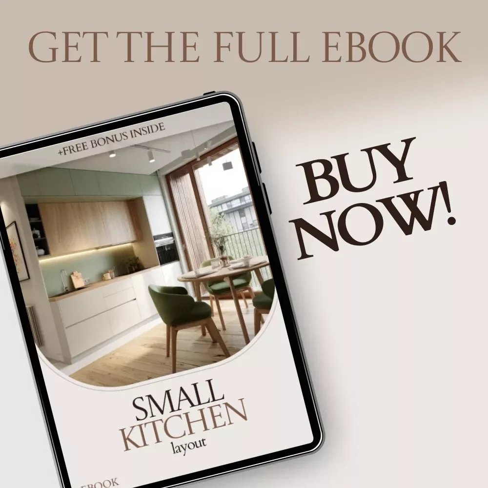 Small Kitchen Layout eBook | Kitchen Layout for Small Spaces Guide, Smart Storage Ideas, Compact Kitchen Design Planner, Space-Saving Layout Blueprint