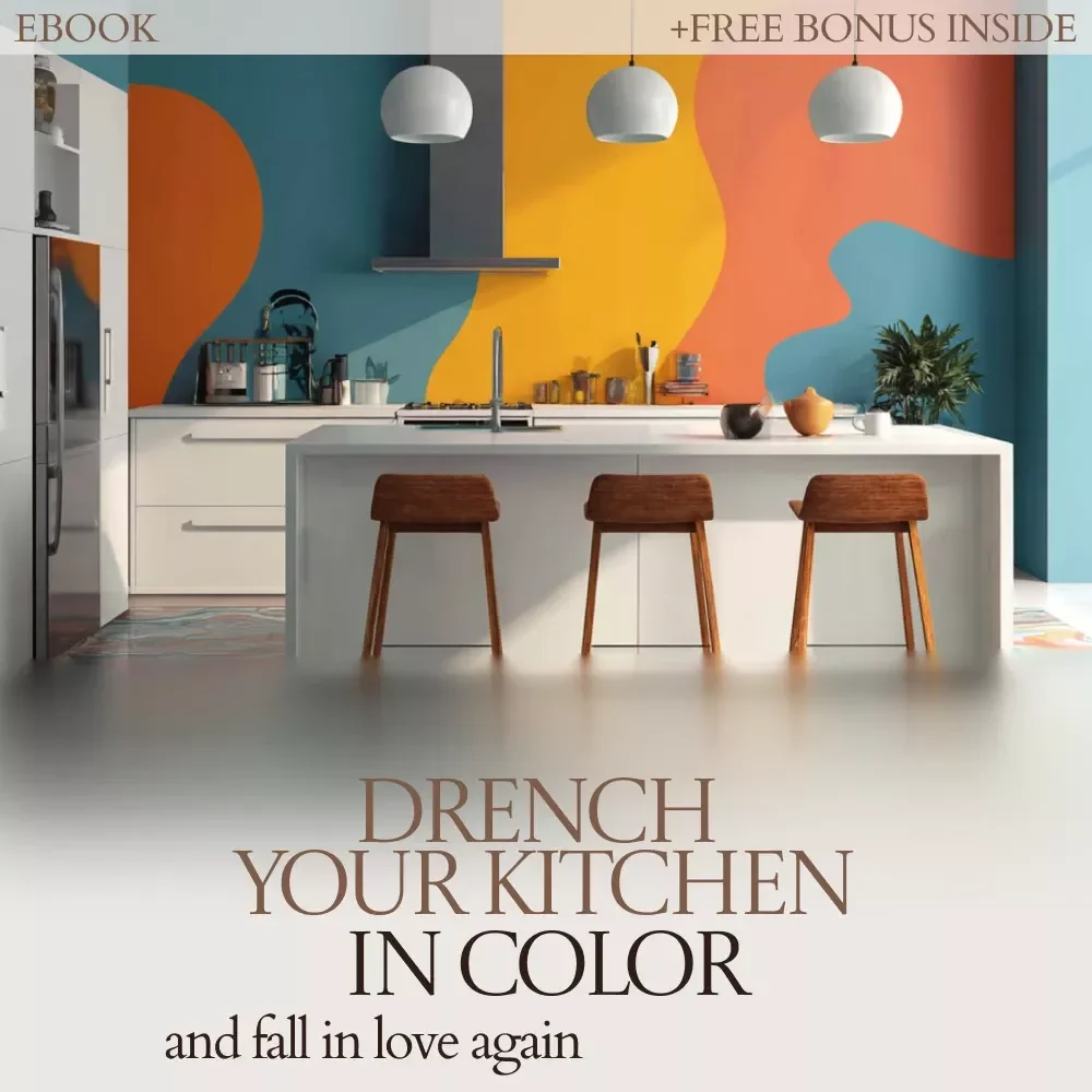 Drench Your Kitchen in Color and Fall in Love Again | Kitchen Color Drenching eBook Guide for Bold, Cohesive Kitchen Design & Styling