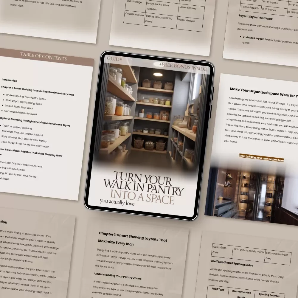 Turn Your Walk In Pantry Into a Space You Actually Love | Walk In Pantry Shelving Ideas Guide for Smart Layouts, Storage Solutions & Stylish Organization