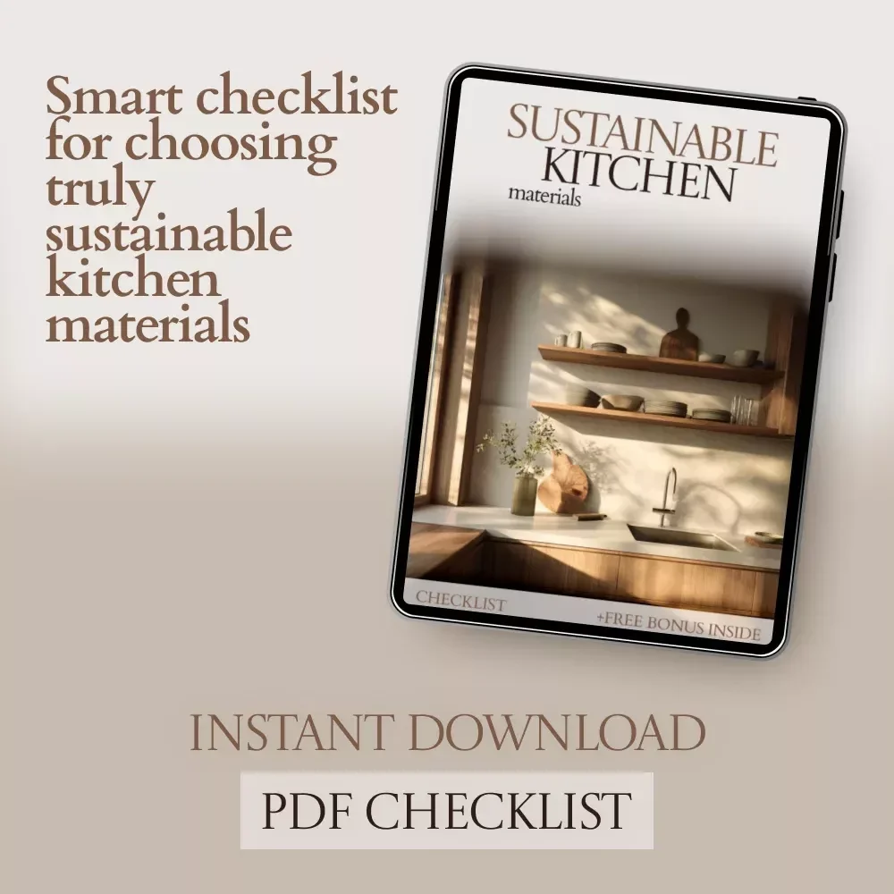 Sustainable Kitchen Materials Checklist | Eco-Friendly Kitchen Guide | Low-Waste Kitchen Essentials | Smart Sustainable Kitchen Materials Planner