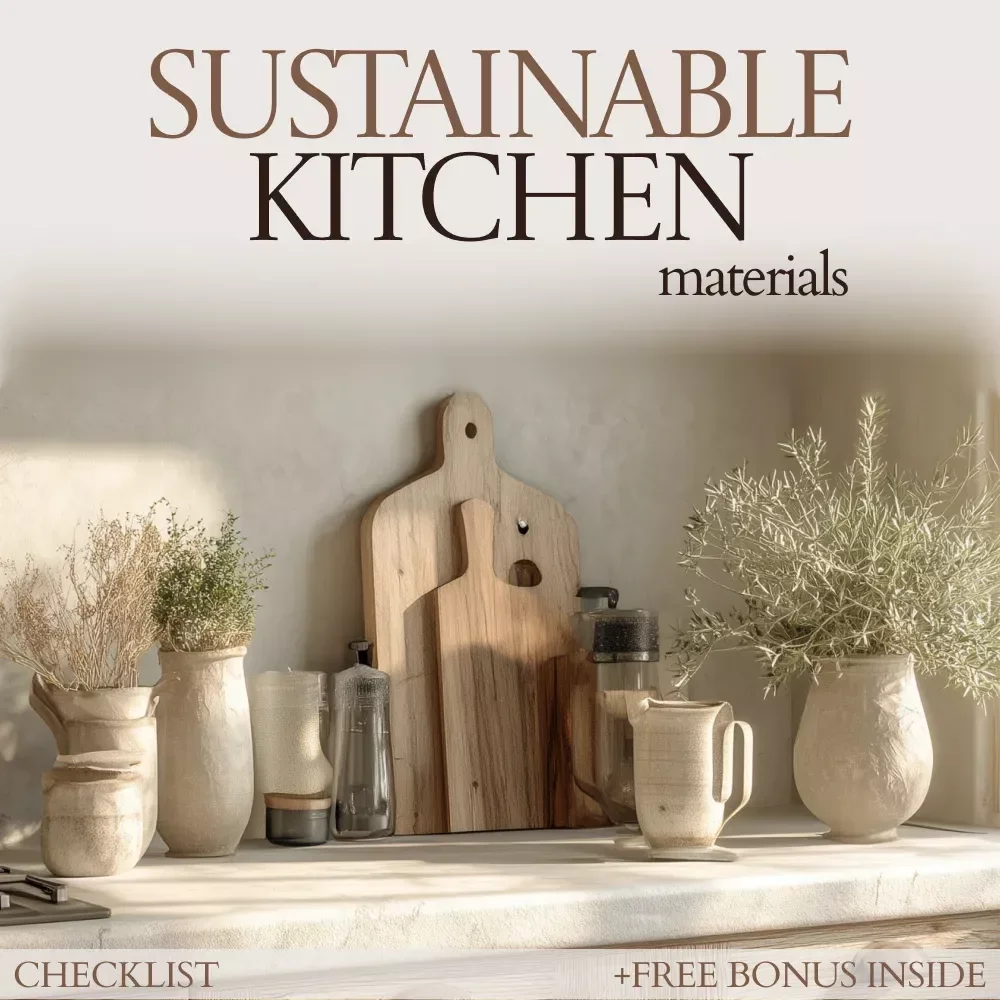 Sustainable Kitchen Materials Checklist | Eco-Friendly Kitchen Guide | Low-Waste Kitchen Essentials | Smart Sustainable Kitchen Materials Planner