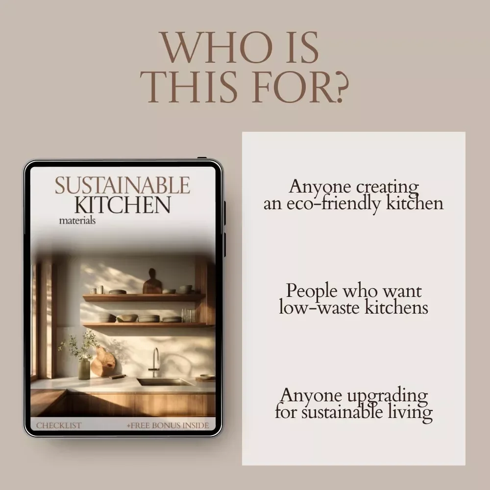 Sustainable Kitchen Materials Checklist | Eco-Friendly Kitchen Guide | Low-Waste Kitchen Essentials | Smart Sustainable Kitchen Materials Planner