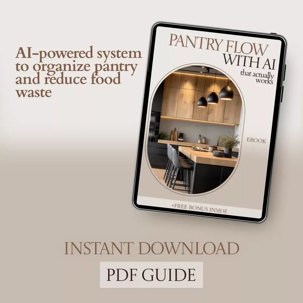 Pantry Flow With AI That Actually Works – Smart Kitchen Organization eBook | AI Tools for Pantry Inventory Tracking Guide | Digital Download for Efficient Grocery & Food Management