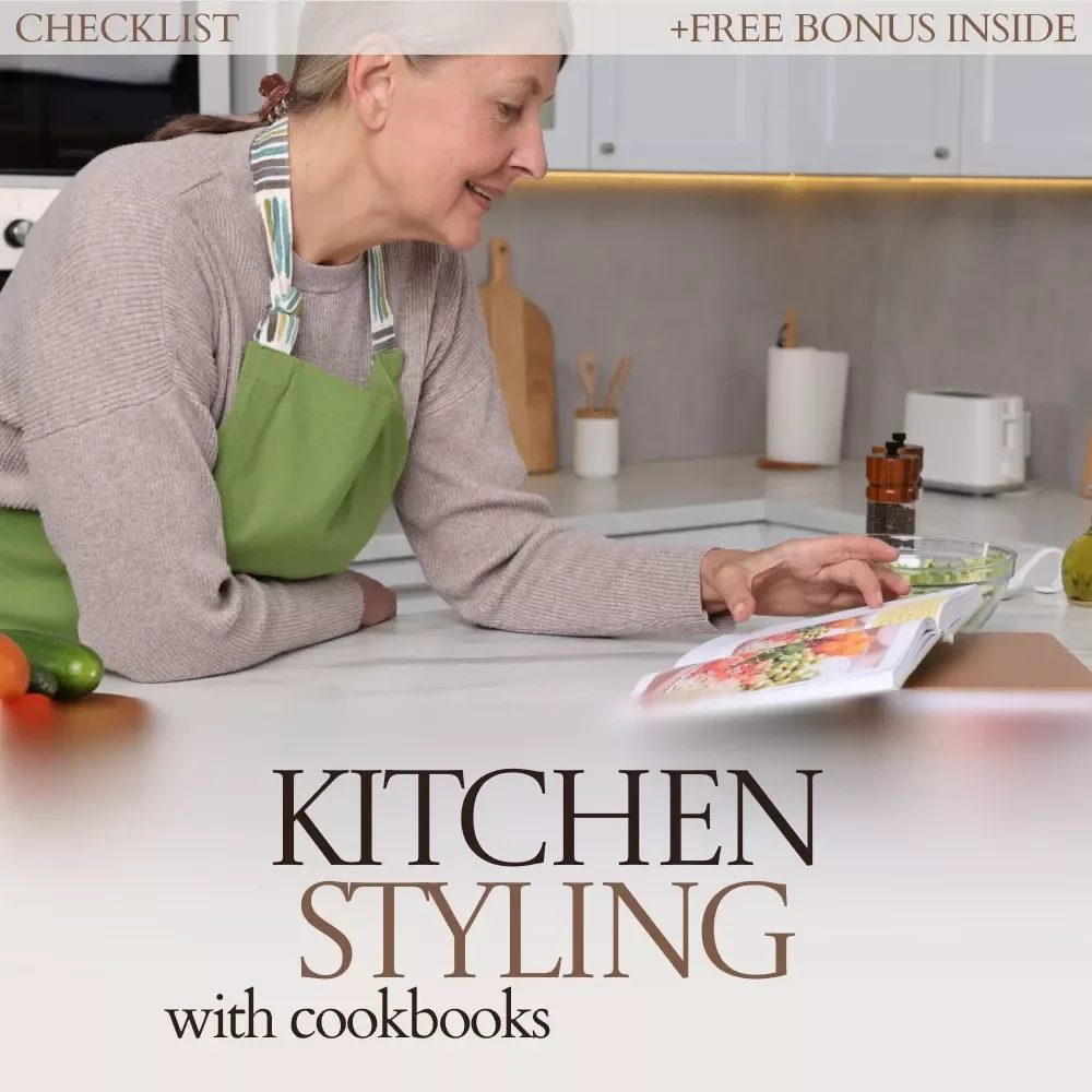 Kitchen Styling Checklist with Cookbooks – Create a Beautiful, Organized Cooking Space