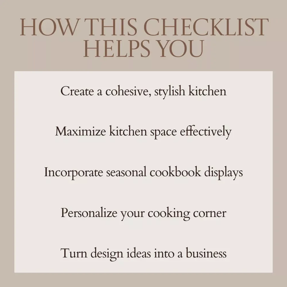 Kitchen Styling Checklist with Cookbooks – Create a Beautiful, Organized Cooking Space