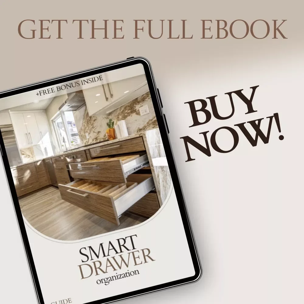 Smart Drawer Organization Guide – In Drawer Organization Systems, Declutter Checklist, Home Storage Layout Planner, Kitchen Drawer Makeover eBook