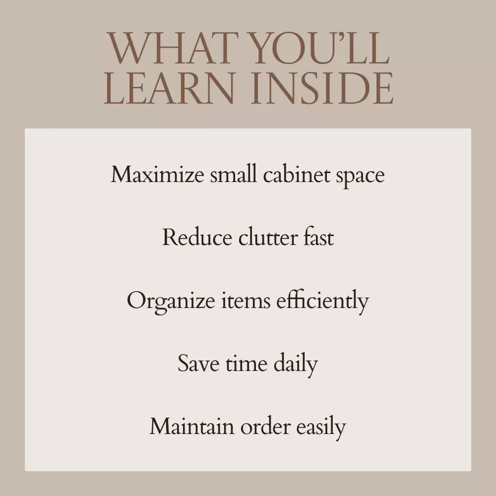 Hidden Space, Smart Place – Under Sink Organization eBook Guide, Small Space Storage Solutions, Declutter Checklist, Home Organization Digital Download
