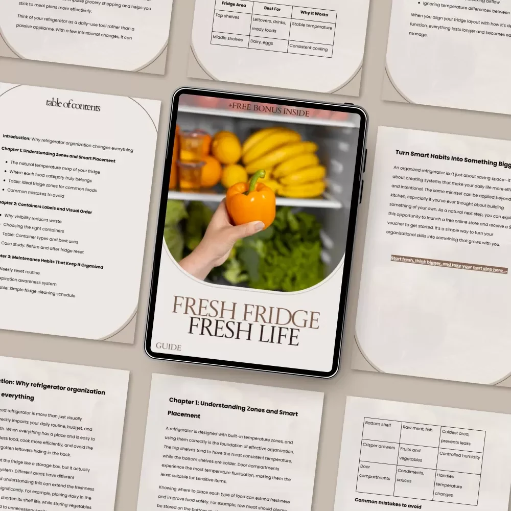 Fresh Fridge Fresh Life – Ultimate Refrigerator Organization Guide, Kitchen Declutter eBook, Smart Fridge System & Food Storage Checklist