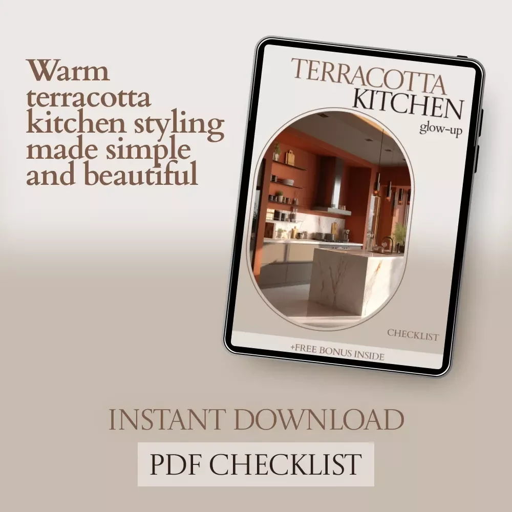 Terracotta Kitchen Glow-Up Checklist | Terracotta Kitchen Accents Styling Guide, Warm Clay Kitchen Decor Planner, Earthy Kitchen Aesthetic Digital Download