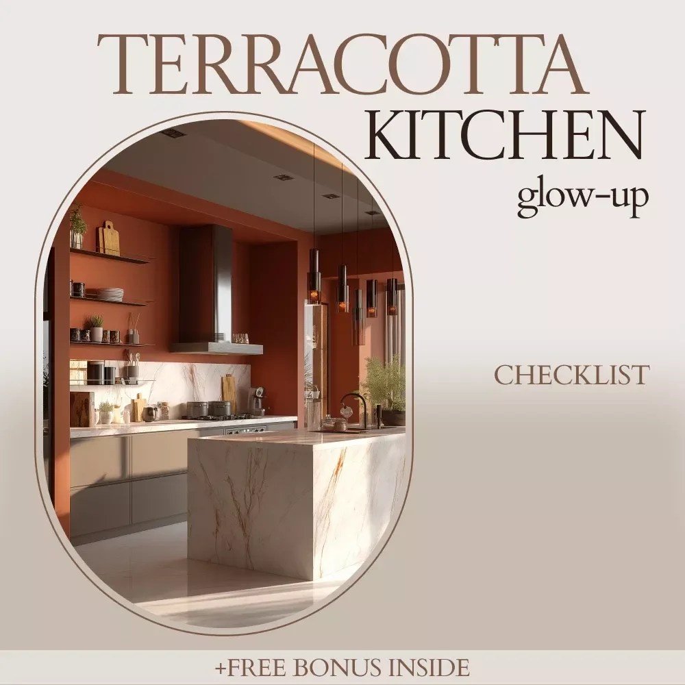Terracotta Kitchen Glow-Up Checklist | Terracotta Kitchen Accents Styling Guide, Warm Clay Kitchen Decor Planner, Earthy Kitchen Aesthetic Digital Download